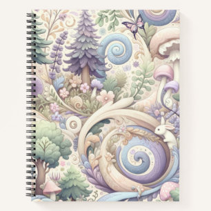 Mystical Pastel Woodland: Ein Cotcore Whirlpool Notizbuch
