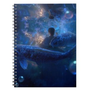 Mystical Pisces Underwater Notebook Notizblock