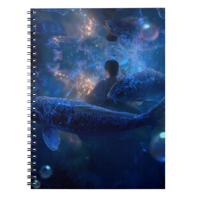 Mystical Pisces Underwater Notebook Notizblock (Vorderseite)
