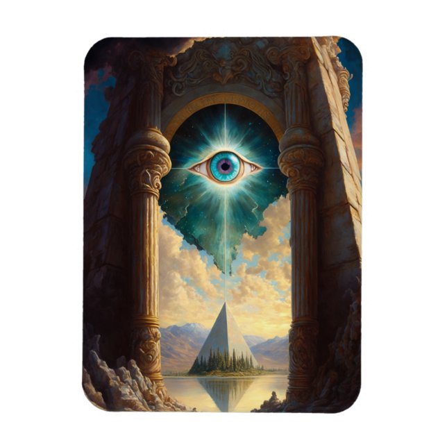 Mystical Pyramid Eye Magnet (Vertikal)