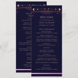 Mystical Rainbow Navy Blue Sun Moon Stars Space Programm