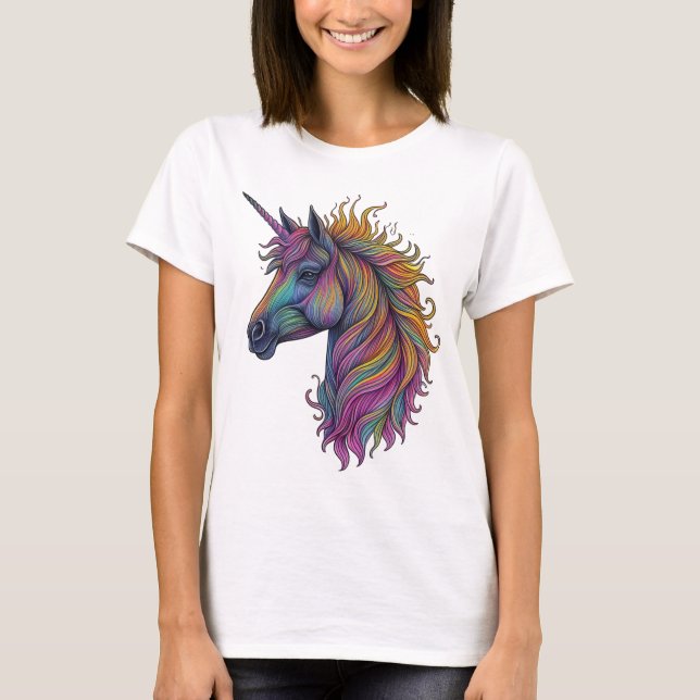 Mystical Rainbow Unicorn T-Shirt (Vorderseite)