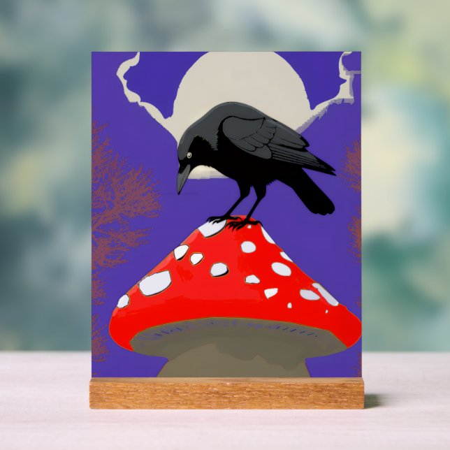 🔮 Mystical Raven Acrylic Sign Acrylschild (Neutral)
