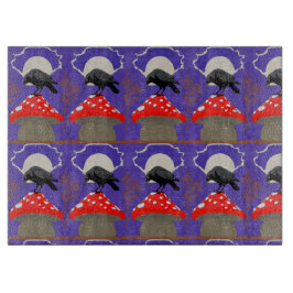 🔪 Mystical Raven Glass Cutting Board Schneidebrett