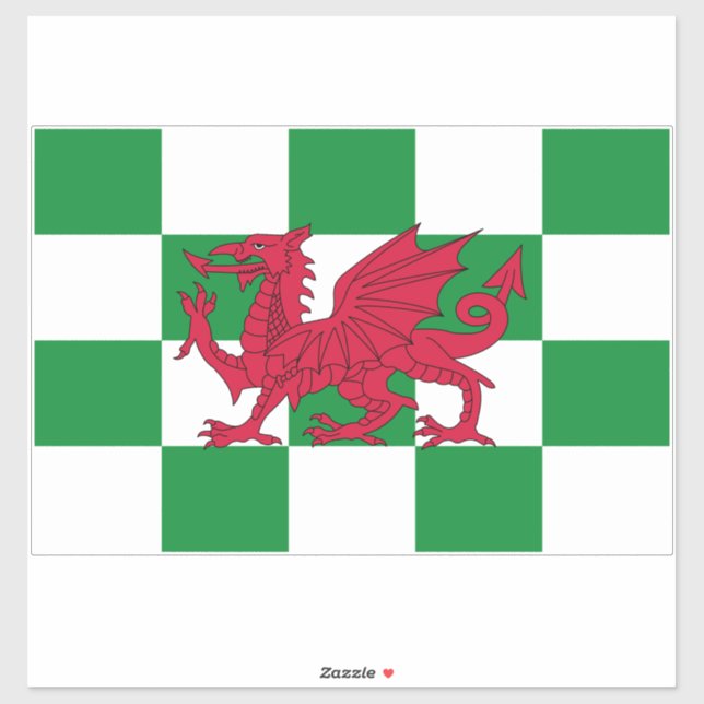 Mystical Red Celtic Dragon Flag Wales Aufkleber (Blatt)