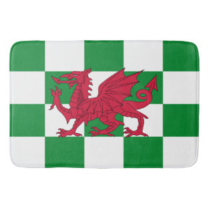 Mystical Red Celtic Dragon Flag Wales Badematte