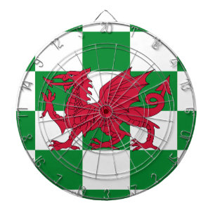 Mystical Red Celtic Dragon Flag Wales Dartscheibe