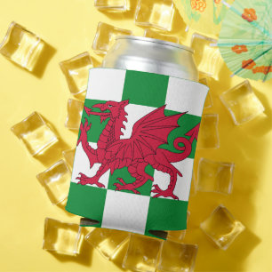 Mystical Red Celtic Dragon Flag Wales Dosenkühler