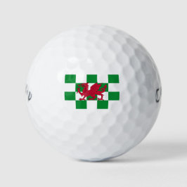 Mystical Red Celtic Dragon Flag Wales Golfball
