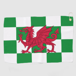 Mystical Red Celtic Dragon Flag Wales Golfhandtuch