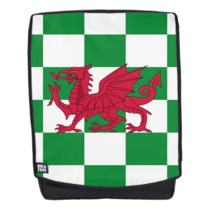 Mystical Red Celtic Dragon Flag Wales Rucksack