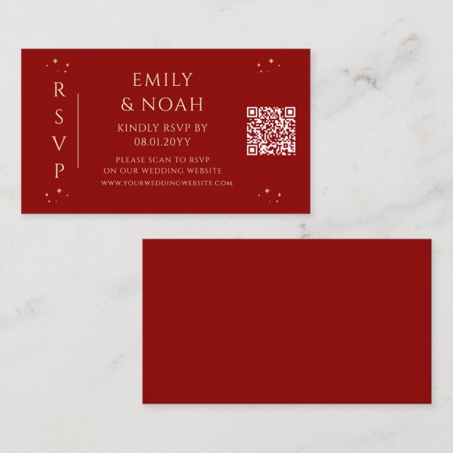Mystical Red Gold Budget QR Code UAWG Begleitkarte (Vorne/Hinten)