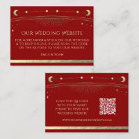 Mystical Red Gold Wedding Website UAWG QR Code