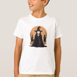 Mystical Salem Black Cat mit Pumpkins T-Shirt