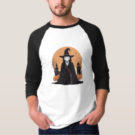 Mystical Salem Black Cat mit Pumpkins T-Shirt