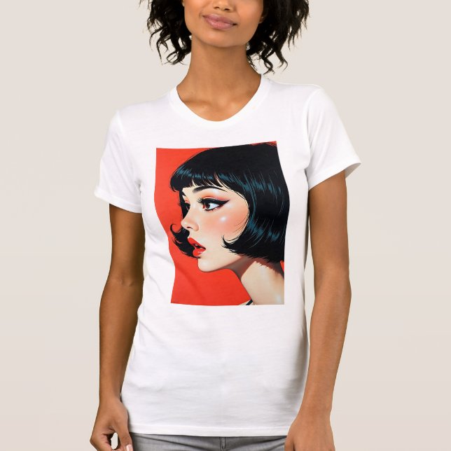 Mystical Shushing Anime Girl T-Shirt (Vorderseite)