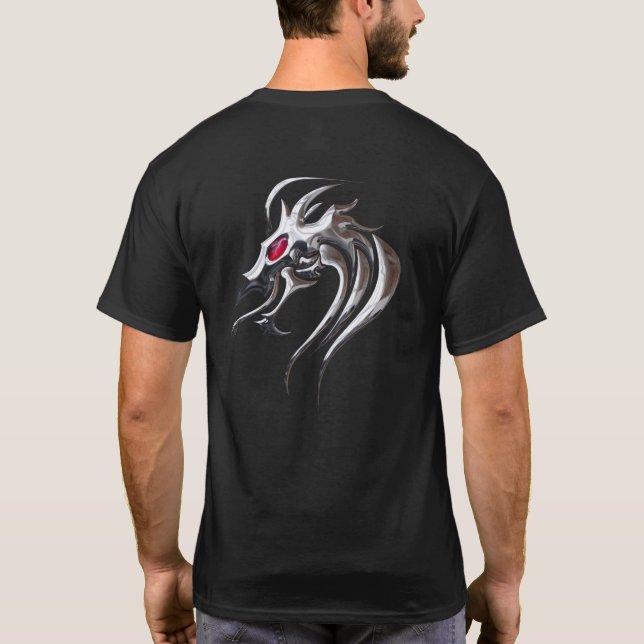 Mystical Silver Dragon T-Shirt (Rückseite)