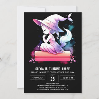 Mystical Simple Wizard Geburtstag Einladung