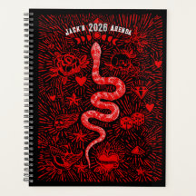 Mystical Snake Folk Art Day Planner 2026