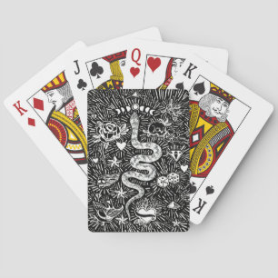 Mystical Snake Lunar White Classic Spielkarten