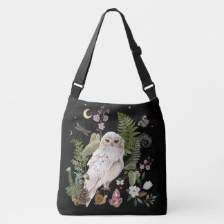 Mystical Snowy Owl Tote Beutel für Naturliebhaber Tragetaschen Mit Langen Trägern