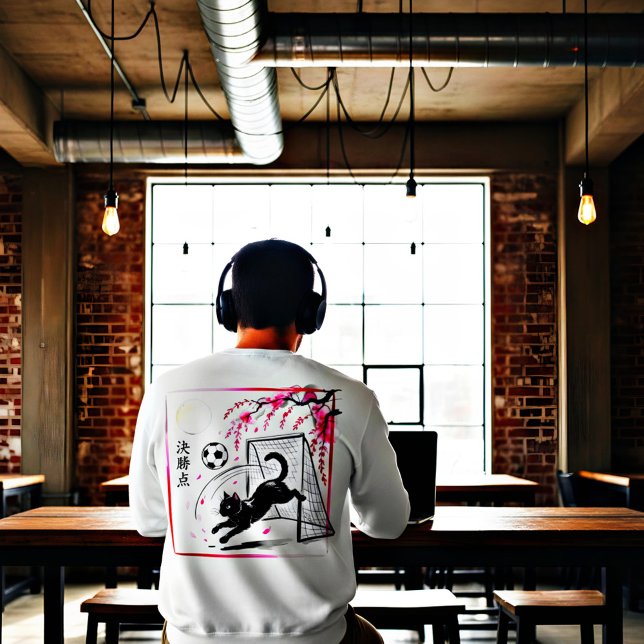 Mystical Soccer Cat Anime Fans & Night Game Lovers Sweatshirt (Von Creator hochgeladen)