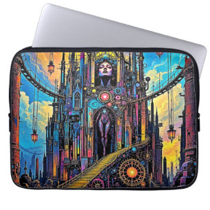 Mystical Steampunk Cathedral Laptopschutzhülle