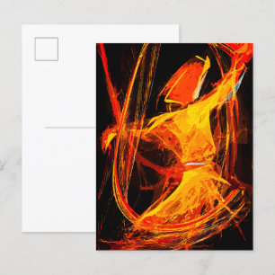 Mystical Sufi Whirling Dervish - Abstrakte Kunst Postkarte