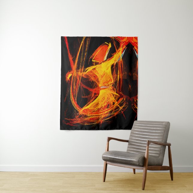 Mystical Sufi Whirling Dervish - Abstrakte Kunst Wandteppich (Beispiel)