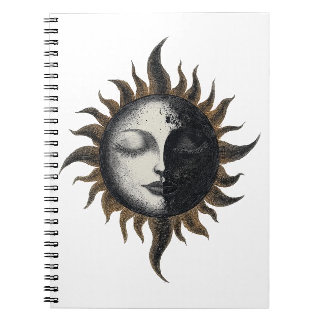 Mystical Sun Notebook Notizblock (Vorderseite)