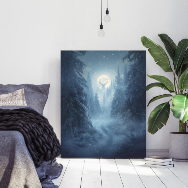 Mystical Surreal Snowy Forest Art Print Poster (Von Creator hochgeladen)