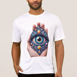 Mystical Third Eye Hand Art to Shirt Design