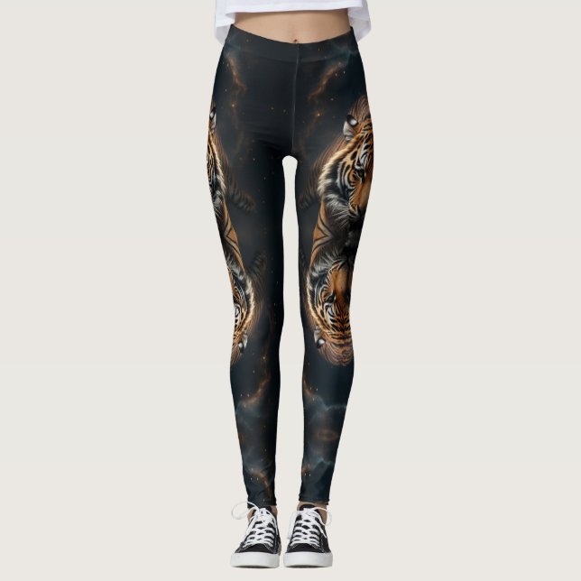 Mystical Tigers Nebula Leggings (Vorderseite)