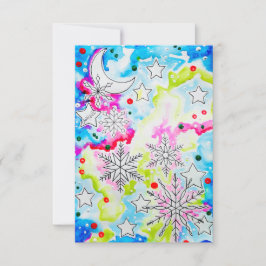Mystical Twilight Snowflake Yule Art Einladung