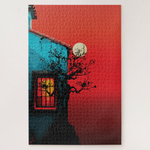 Mystical Twilight Window Scene Puzzle