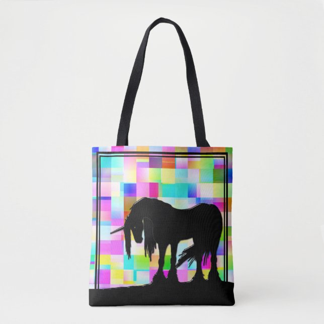 Mystical Unicorn (farbig kariert) (Vorderseite)