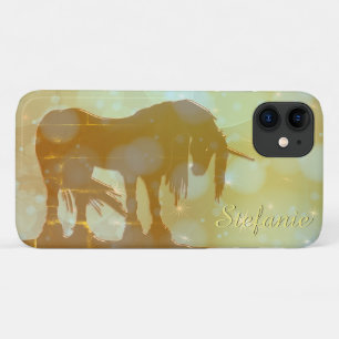 Mystical Unicorn-Silhouette (misty gelb stars) Case-Mate iPhone Hülle