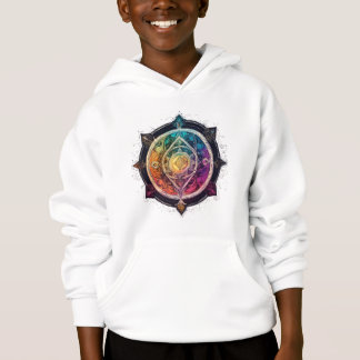 Mystical Vibes: Spirituelles Logo-T-Shirt im Tatto Hoodie