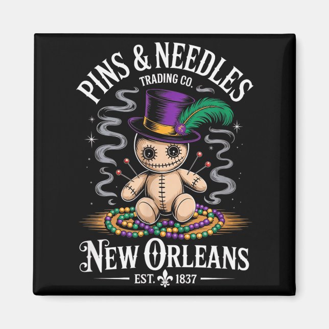 Mystical Voodoo Doll New Orleans Ns And Needles Ar Magnet (Vorne)