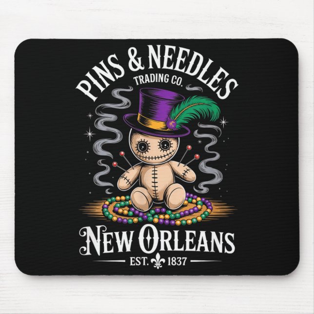 Mystical Voodoo Doll New Orleans Ns And Needles Ar Mousepad (Vorne)