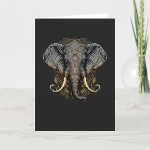 Mystical Watercolor Elephant Note Card Dankeskarte
