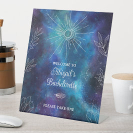 Mystical Watercolor-Junggeselinnen-Abschied Sockelschild