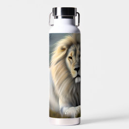 Mystical White Lion AI Art Trinkflasche