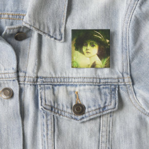 Mystical Willow Tree Fairy Fantasy Art Button