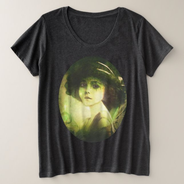 Mystical Willow Tree Fairy Fantasy Art Große Größe T-Shirt (Design vorne)