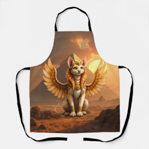 Mystical Winged Cat Sphinx - Ägyptische Fantasieku Schürze