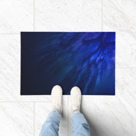 Mystical Wings with Deep Blue Feathers Fußmatte