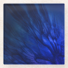 Mystical Wings with Deep Blue Feathers Glasuntersetzer
