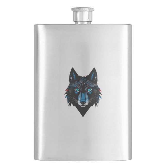 Mystical Wolf Flask Flachmann (Vorderseite)