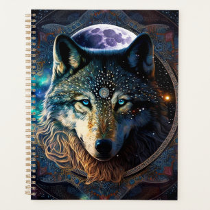 Mystical Wolf Moon Mandala Planer